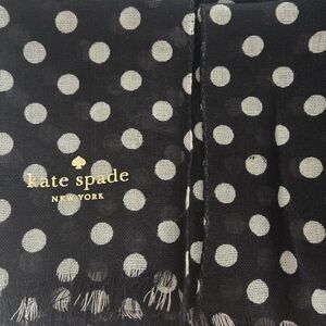 Kate Spade Black and White Polka Dot Scarf